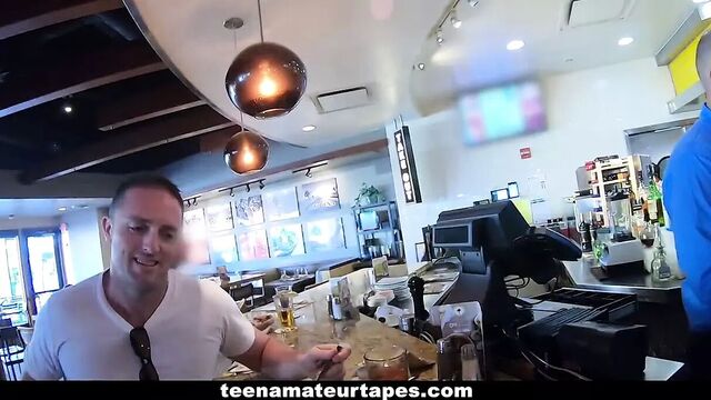 Sexy Thick Babe in Booty Shorts Shows Off In Public