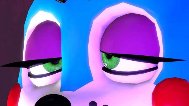 Toy bonnie playing with her self