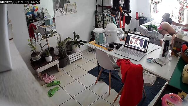 Watching my wife from my work in the office