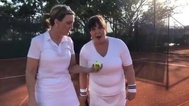 Victoria Derbyshire and Colleen Nolan Tennis