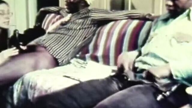 Teen in Glasses Has Sex with Black Men (1970s Vintage)