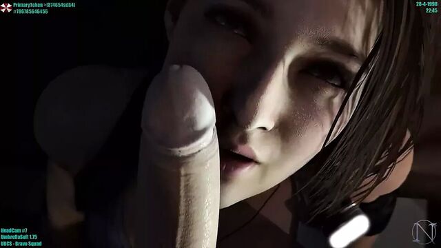 Jill Valentine - Deepthroats and swallows Umbrella Dick