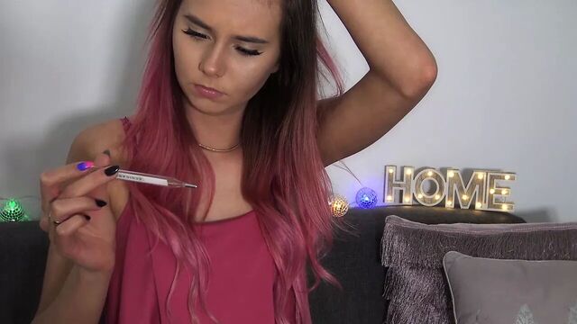 Self rectal temperature and glycerin suppository