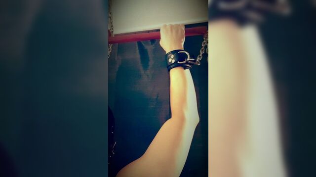 Bdsm neck latex corset & Bondage