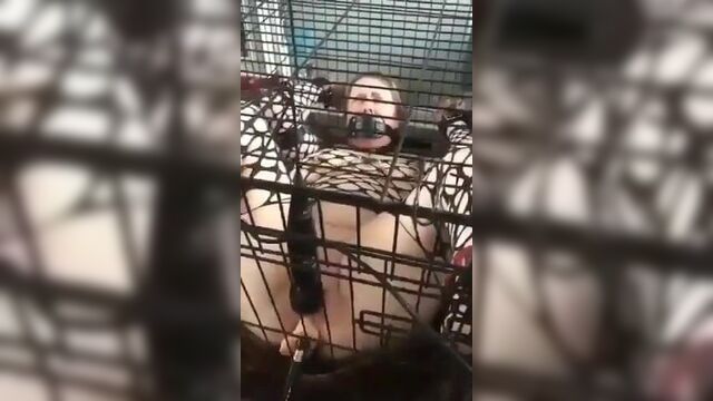 Exposed kim Smith in cage