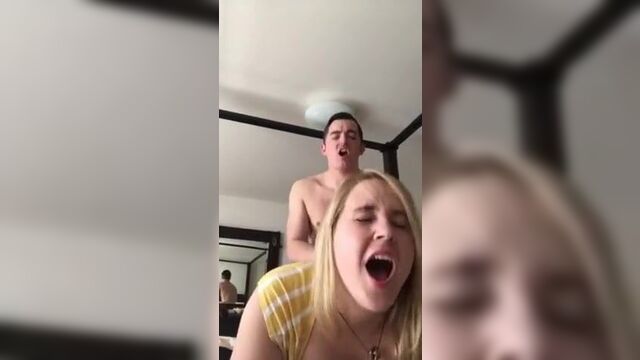 Blonde Babe Taken From Behind - Doggy Selfie