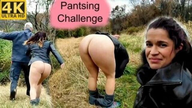 Pantsing Challenge - Handcuffed Step Mom - 4K