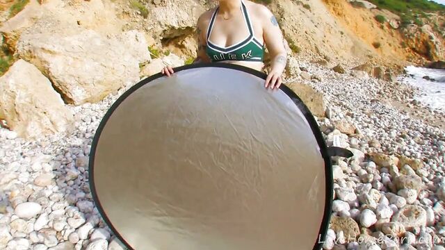 Strawberry-Blonde BBW Eagerly Rides Cock Outdoors