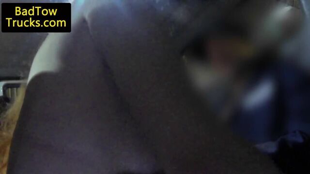 Stranded girls railing tow truck driver cock