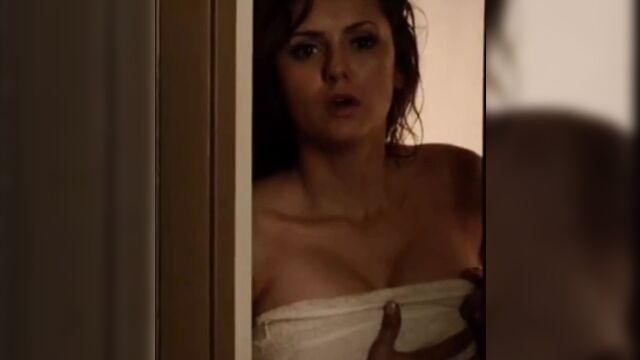 Nina dobrev flashing boobs