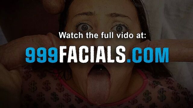 Babe gives messy blowjob and gag