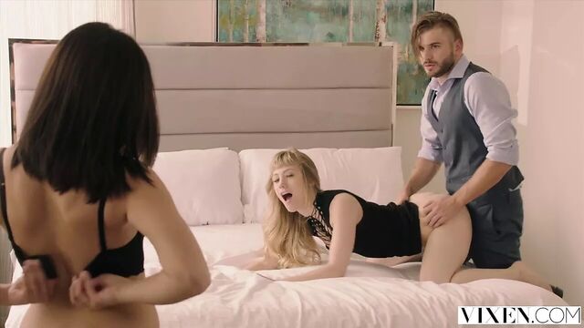 VIXEN Nympho Has Hot Sex With Two Strangers