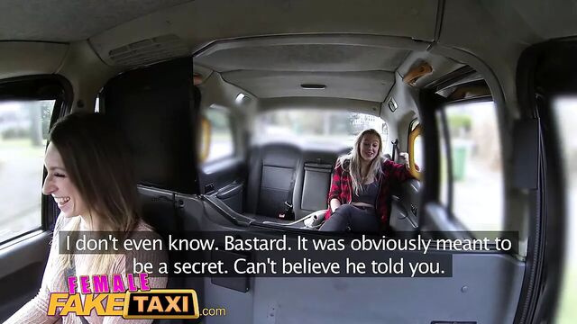 Female Fake Taxi Big tits lesbians love the pussy