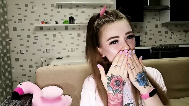 Sucking dick and banging cunt girl with anal toy in the ass