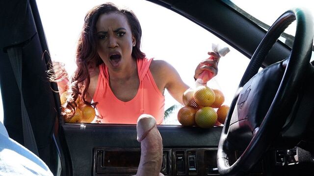 Sucking White Dick in the car