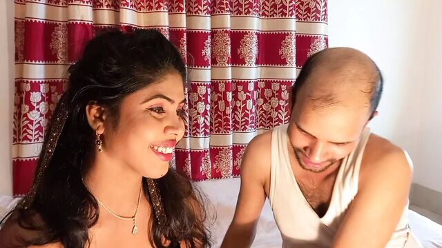 Superb black babe is pleasing her bf's hard dong Deshi Bengali beautiful Couple sex