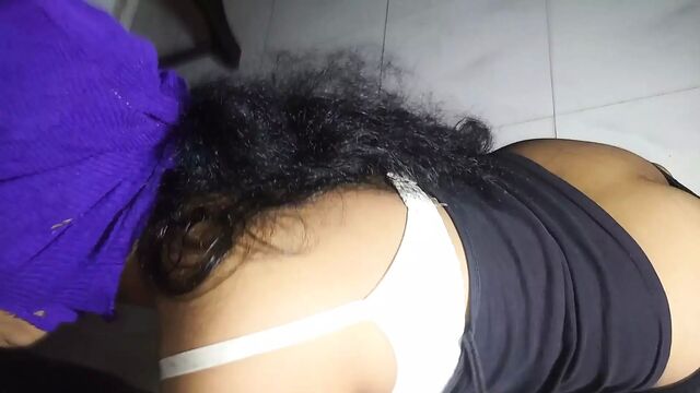 Newly-married Sri Lankan couple I feel like crushing her big boobs and rolling her nipples while sucking her pink lips