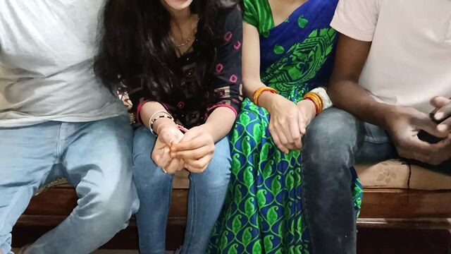 Bibiyo Ki aDla-bdLi Karke cHudai, First Time Exchange Wife Fucking Foursome Hindi Porn