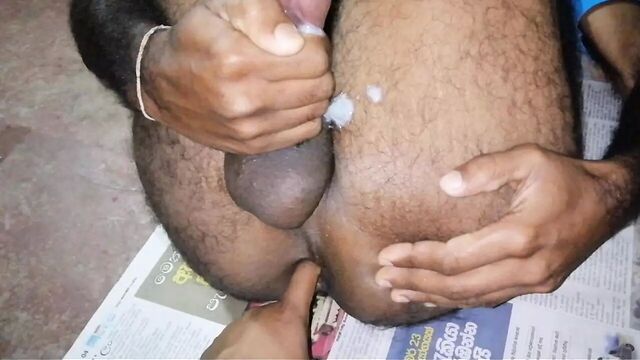 Aunty hit my ass until my cum