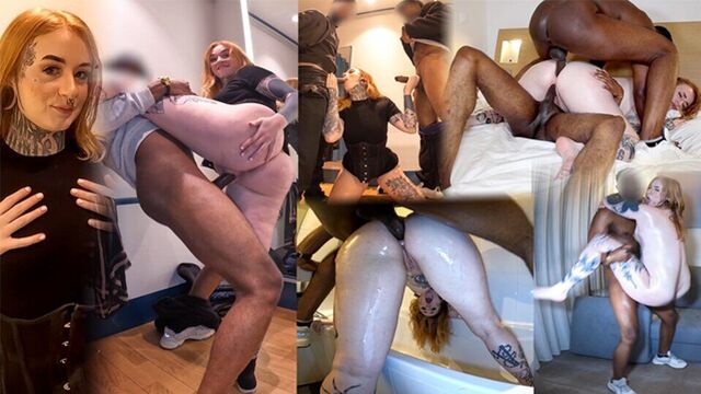 Big Ass English Student Gets Anal Fucked Hard In fitting Room & Corridor By 2 Customers !!!