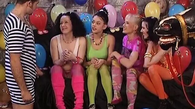 Four amazing looking German girls love pleasing a thick pecker