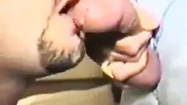 Closeup of me cumming in guy's mouth