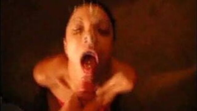 Video of ghetto slut getting plastered with cum