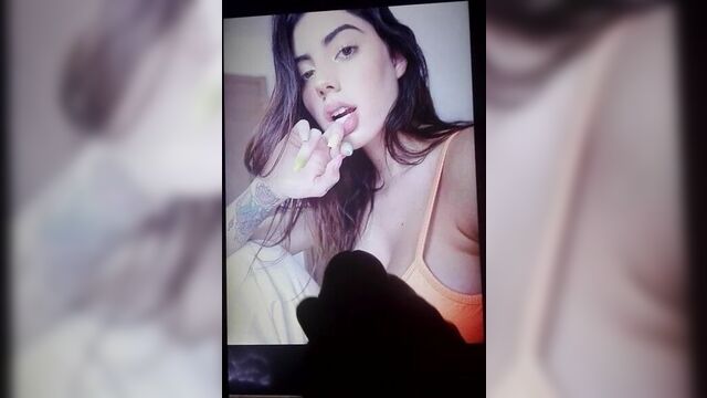 Cumtribute to beautiful Paulina Franco