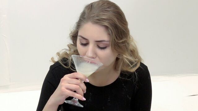 Premium Bukkake - Julie Red gulps 54 huge mouthful cum loads