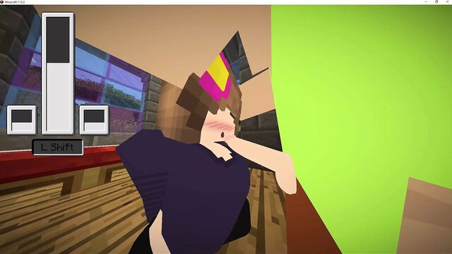 Minecraft sex, jenny gives me a blowjob