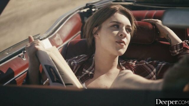 Deeper. Seth & Gabbie fuck on car hood while her BF sleeps