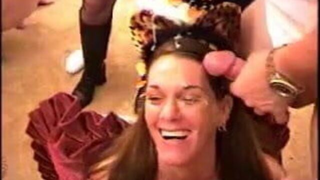 Kitty's Halloween Bukkake Orgy