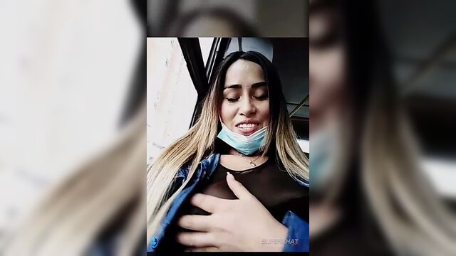 Areviklusine1 big squirt in bus