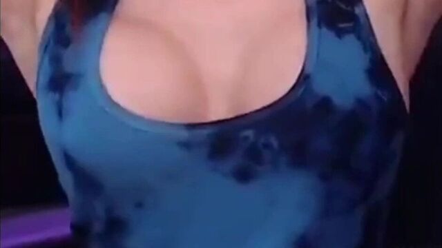 Compilation of small breasted twitch girl flexing